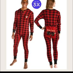 Lazy One Unisex Bear Cheeks FlapJack Adult Onesie Medium